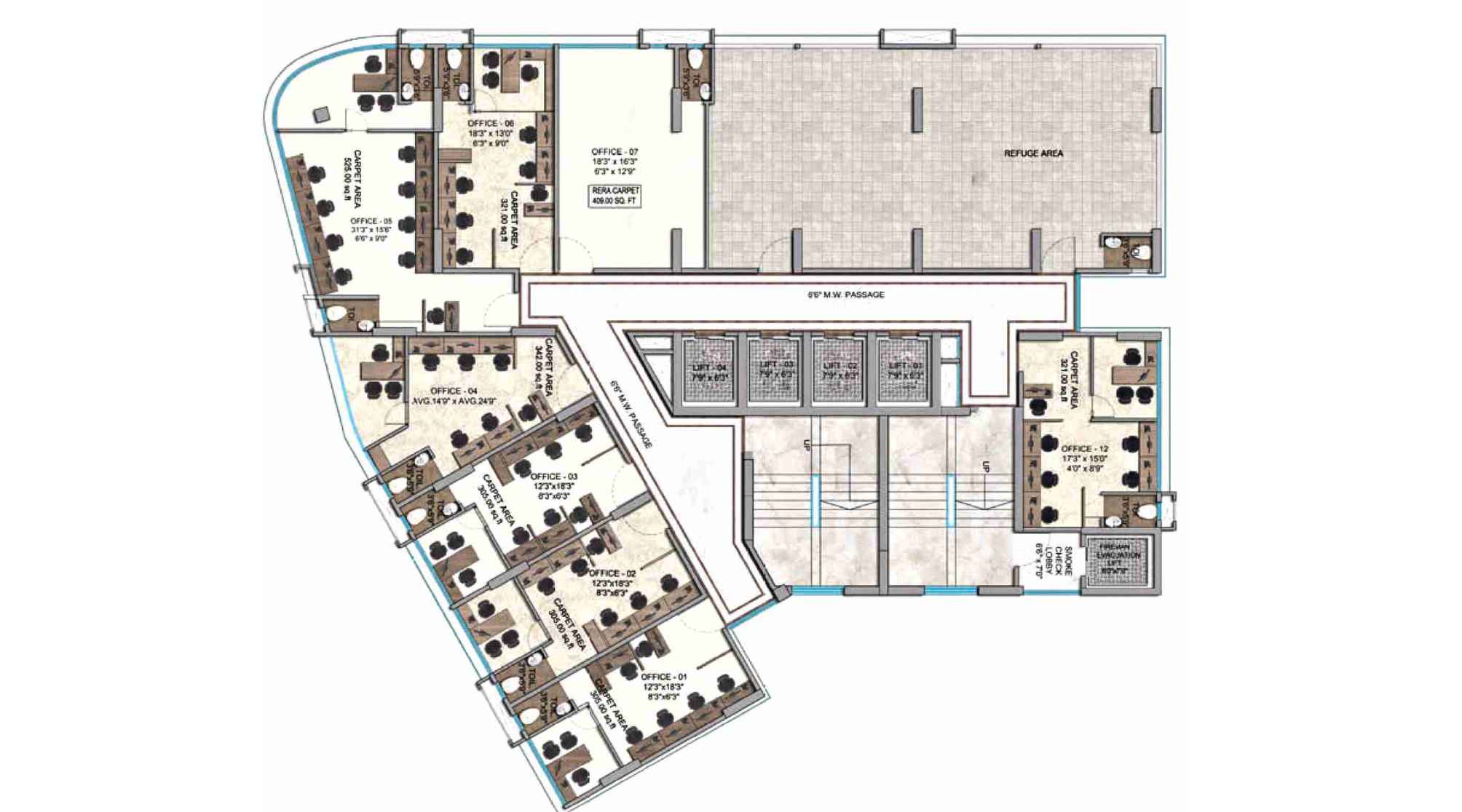 Chandiwala-Pearl-Platinum-Floor-Plan-22nd-Refugee